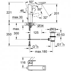 Izlietnes maisītājs Grohe Allure Brilliant, 23109 000