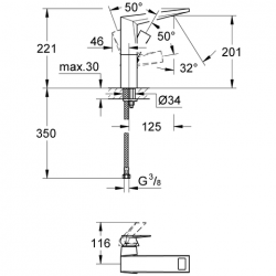 Izlietnes maisītājs Grohe Allure Brilliant, 23112 000