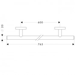 Dvieļu turētājs Hansgrohe Logis 60cm, hroms 40516000