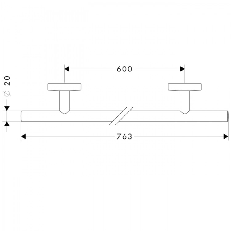 Dvieļu turētājs Hansgrohe Logis 60cm, hroms 40516000