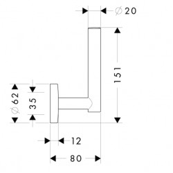 Tualetes papīra turētājs Hansgrohe Logis, hroms 40517000