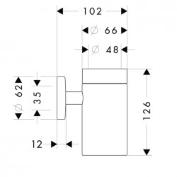 Glāze ar turētāju Hansgrohe Logis, hroms 40518000