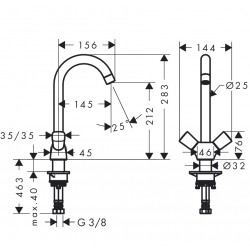 Virtuves izlietnes maisītājs Hansgrohe Logis 71280000