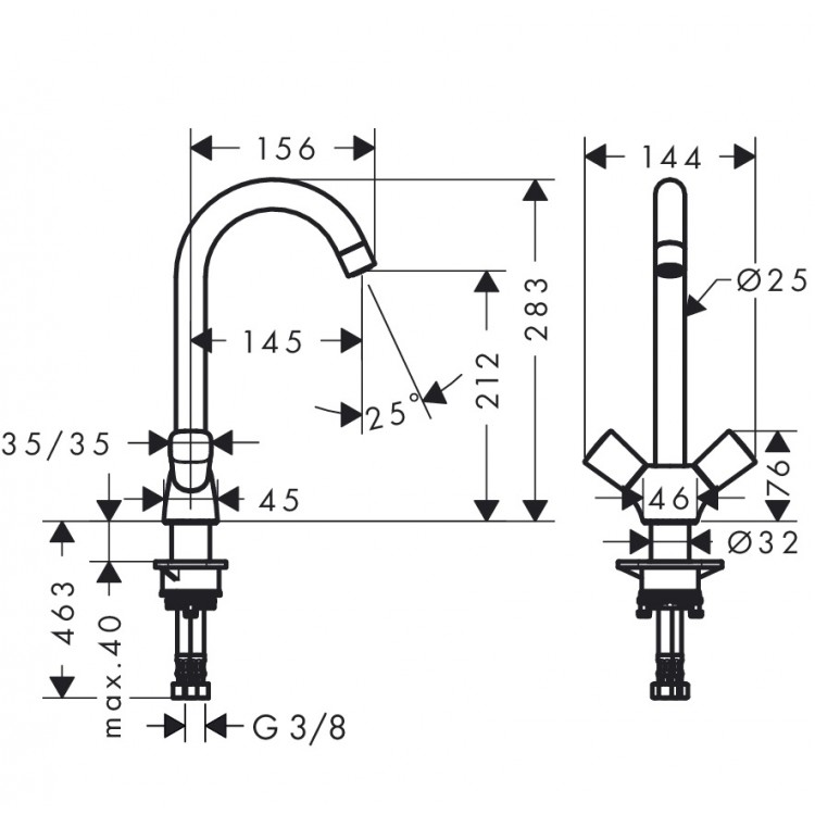 Virtuves izlietnes maisītājs Hansgrohe Logis 71280000