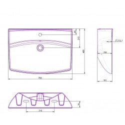 Vannas istabas izlietne IFO Inspira Art 70 cm, balta 15072