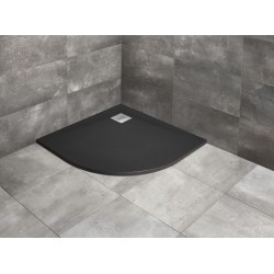Dušas paliktnis pusapaļš Radaway KYNTOS A 90x90cm, melns