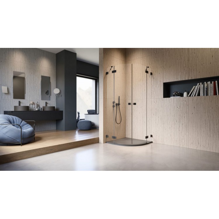 Dušas stūris pusapaļš Radaway Essenza Pro Black PDD 80x80 cm Dušas stūris pusapaļš Radaway Essenza Pro Black PDD 80x80 cm