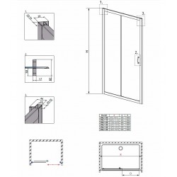 Dušas durvis Radaway Premium Plus DWJ 100cm