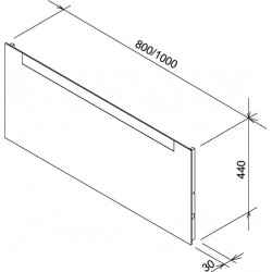 Spogulis ar apgaismojumu Ravak Clear 800x440 mm