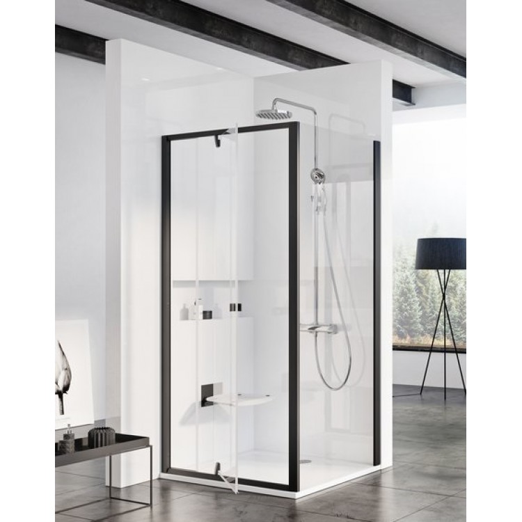 Dušas stūris kvadrātveida RAVAK PIVOT PDOP1+PPS 80x80 cm, black