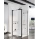 Dušas stūris kvadrātveida RAVAK PIVOT PDOP1+PPS 80x80 cm, black