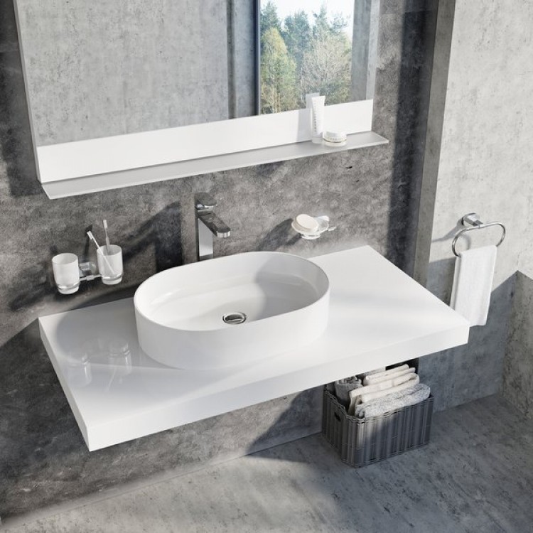 Vannas istabas uzliekamā izlietne Ravak Ceramic 550 O Slim 55x37cm Vannas istabas uzliekamā izlietne Ravak Ceramic 550 O Slim 55x37cm