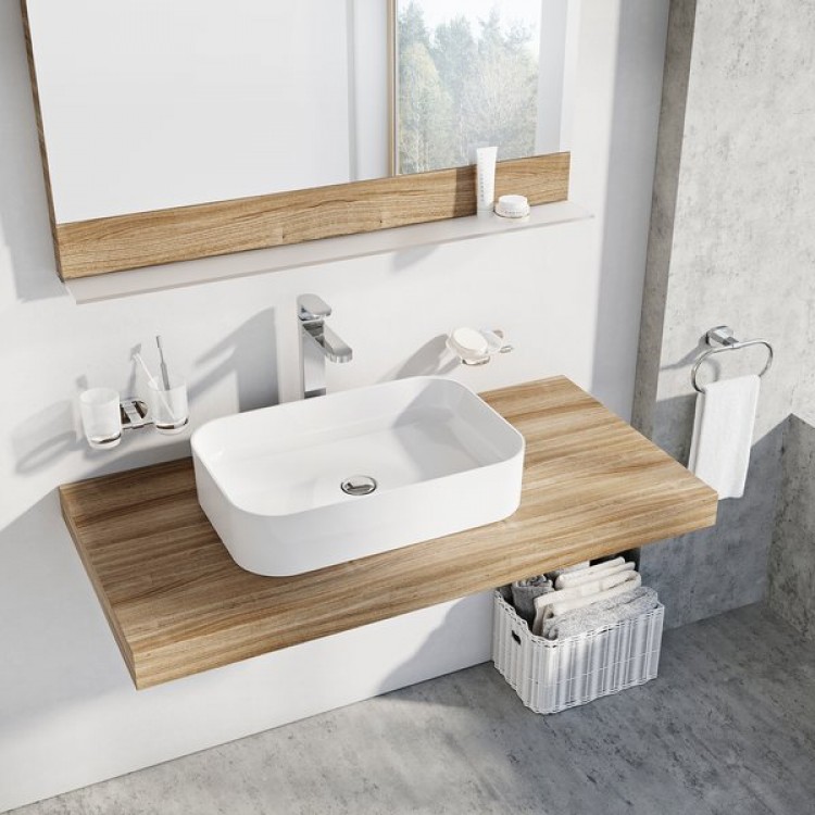 Vannas istabas uzliekamā izlietne Ravak Ceramic 550 R Slim 55x37cm Vannas istabas uzliekamā izlietne Ravak Ceramic 550 R Slim 55x37cm