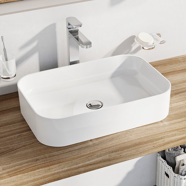 Vannas istabas uzliekamā izlietne Ravak Ceramic 550 R Slim 55x37cm