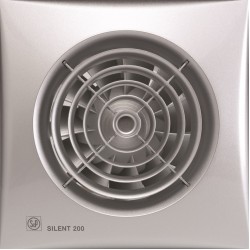 Sadzīves ventilators S&P Silent Silver 200CRZ, ar taimeri, silver