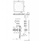 Termostata dušas sistēma TRES Shower Space 20735304