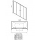 Bīdāmās vannas durvis Radaway Vesta DWD 160 cm Bīdāmās vannas durvis Radaway Vesta DWD 160 cm