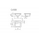 Vannas istabas izlietne Vispool Q-500 50x48 cm, balta Vannas istabas izlietne Vispool Q-500 50x48 cm, balta