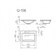 Vannas istabas izlietne Vispool Q-700 70x50 cm, balta Vannas istabas izlietne Vispool Q-700 70x50 cm, balta