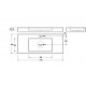 Vannas istabas izlietne Vispool F-1200 120x45 cm, balta