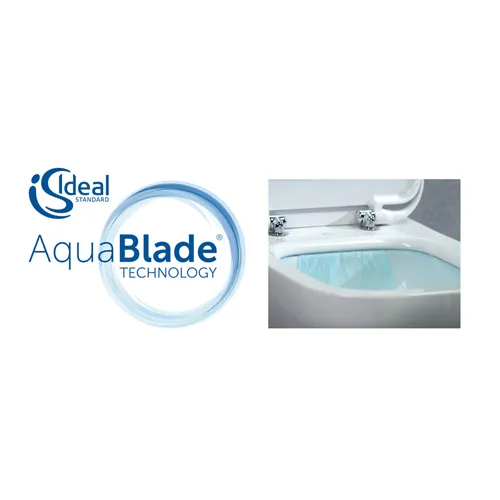 Tualetes pods piekaramais Ideal Standard Tesi AquaBlede ar Soft Close vāku, melns matēts, T0079V3+T3527V3.