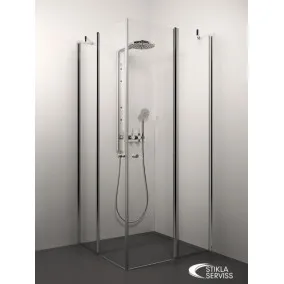 Dušas stūris kvadrātveida Stikla Serviss ANNA 90x90cm