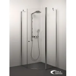 Dušas stūris piecstūru Stikla Serviss SIMONA 100x100cm