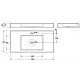 Vannas istabas izlietne Vispool F-1000 100x45 cm, balta