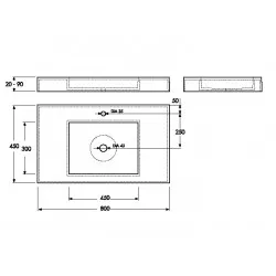 Vannas istabas izlietne Vispool F-800 80x45 cm, balta