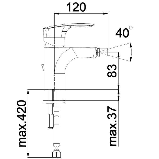 Bidē maisītājs HERZ-ELITE, UH00588
