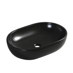 Vannas istabas uzliekamā izlietne Vento Rubi Black 59x41cm, melna matēta