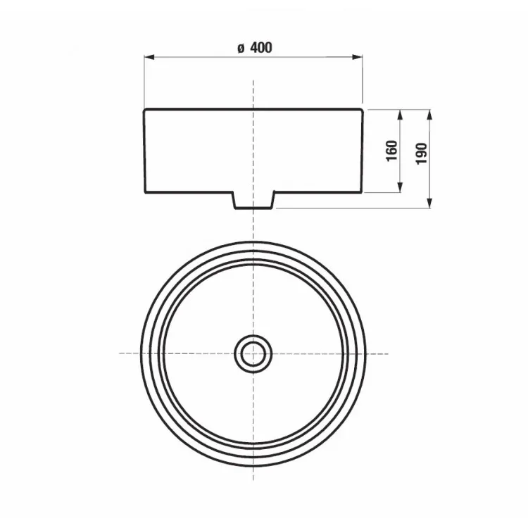 Vannas istabas uzliekamā izlietne Jika Cubito Pure 40cm, melna matēta