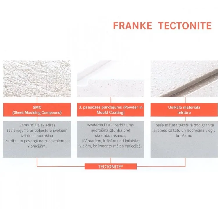 Virtuves izlietne FRANKE Tectonite SINGLE D50 cm, bēšigs