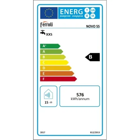 Elektriskais ūdens sildītājs (boileris) Ferroli NOVO 5 L, zem izlietnes