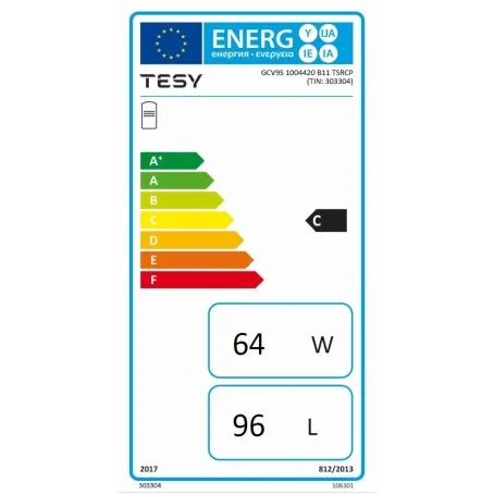 Kombinētais ūdens sildītājs (boileris) Tesy Bilight GCV9S 100L, labais