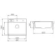 Virtuves izlietne HELIKA QUADRO 560x500 mm, SQU100W-601