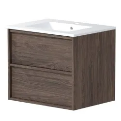 Raguvos Baldai VILLA vannas istabas skapītis ar izlietni 61 x 46 cm, Brown Oak