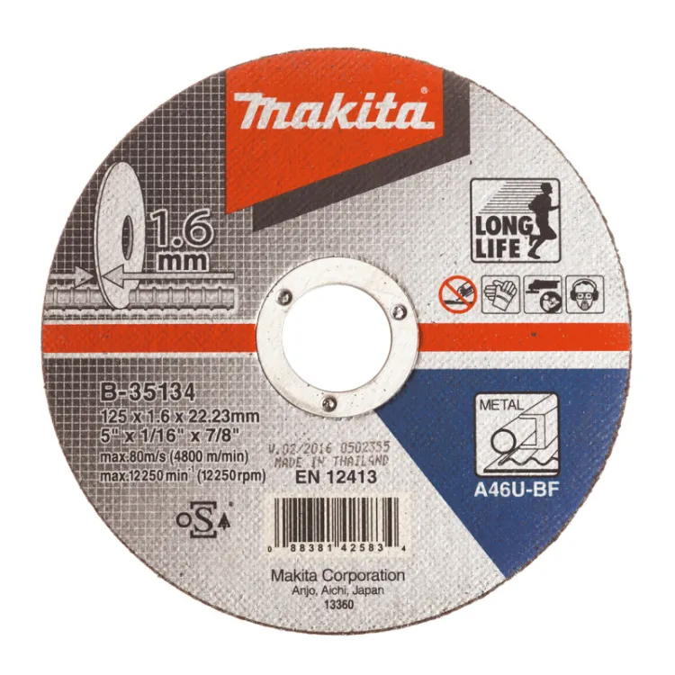 Griezripa 125x22x1.6mm Tēraudam Makita B-35134