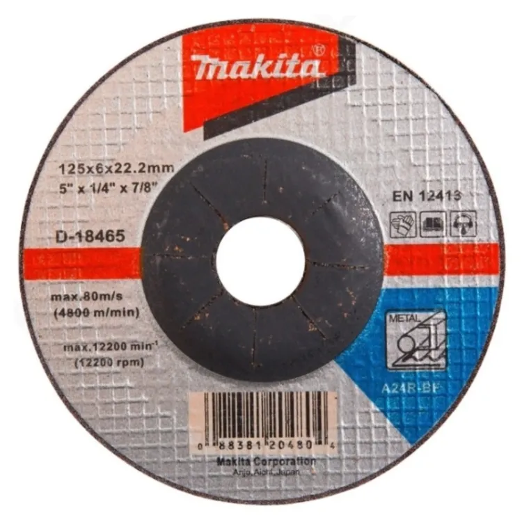 Slīpripa 125x22x6 Metālam Makita D-18465