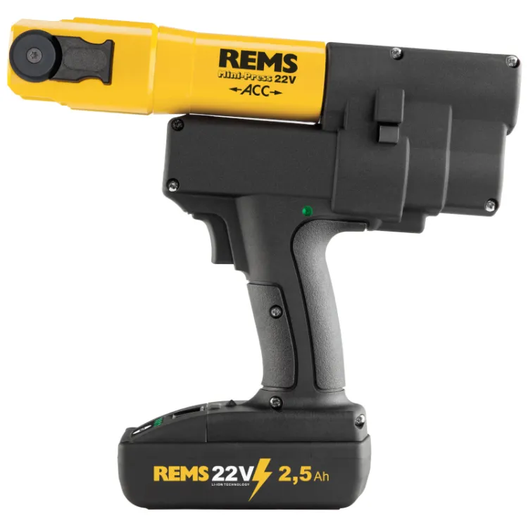 Akumulatora Mini-Prese Rems 22V ACC, stabilā tērauda kastē