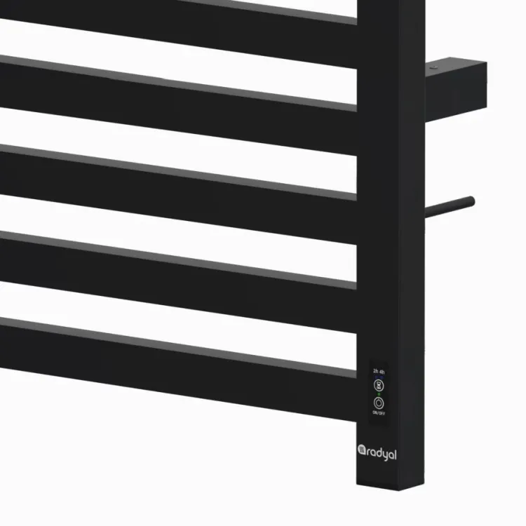 Elektriskais dvieļu žāvētājs Radial LILY 600C 500x600mm 100W, melns RAL9005