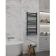 Elektriskais dvieļu žāvētājs Radial LILY 600C 500x600mm 100W, melns RAL9005