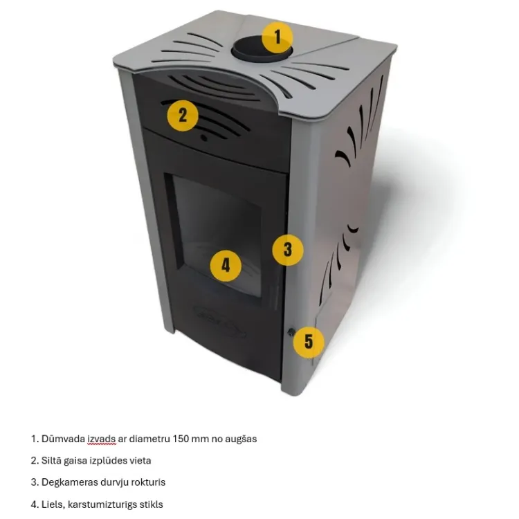 Centrālapkures krāsns Vulkan 24 kW, bēšs Centrālapkures krāsns Vulkan 24 kW, bēšs