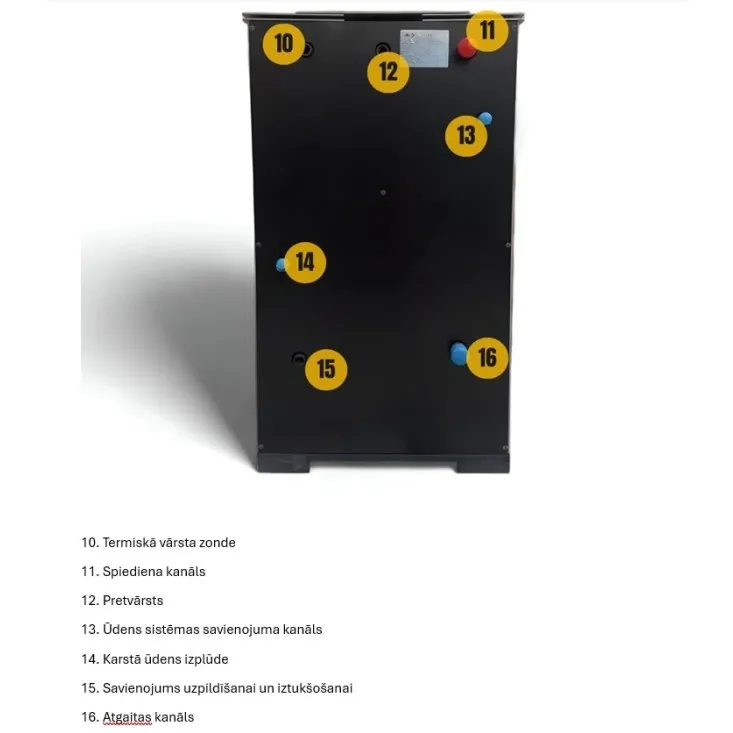 Centrālapkures krāsns Vulkan 24 kW, pelēks