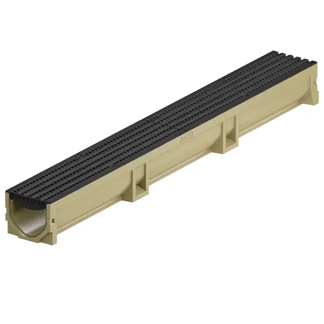 Kanāls ar ''Microgrip'' plastmasas režģi ACO Euroline 2.0 1000mm, B125