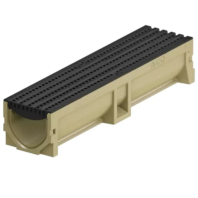 Kanāls ar ''Microgrip'' plastmasas režģi ACO Euroline 2.0 500mm, B125
