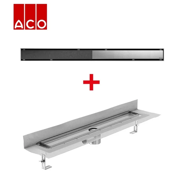 Dušas kanāls ar resti ACO ShowerDrain E 900mm, h 92-140 mm, vertikāls atloks