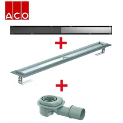 Dušas kanāls ar resti ACO ShowerDrain M 900x84mm, horizontāls atloks