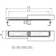 Dušas kanāls ar resti ACO ShowerDrain E 900mm, h 92-140 mm, vertikāls atloks