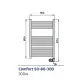 Adax Comfort 300 W elektriskais dvieļu žāvētājs 800 x 500 mm balts